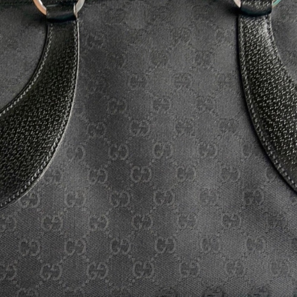 Gucci Satchel Shoulder Bag Black Limited Edition Rare Like New GG Vintage - Picture 10 of 16